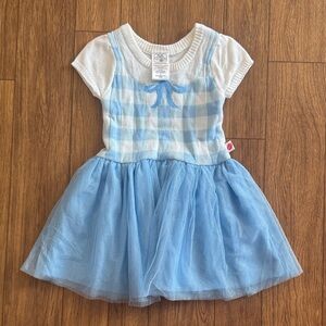 The Wizard Of Oz Dorothy Cosplay Dress 3T White & Blue Acrylic/Polyester